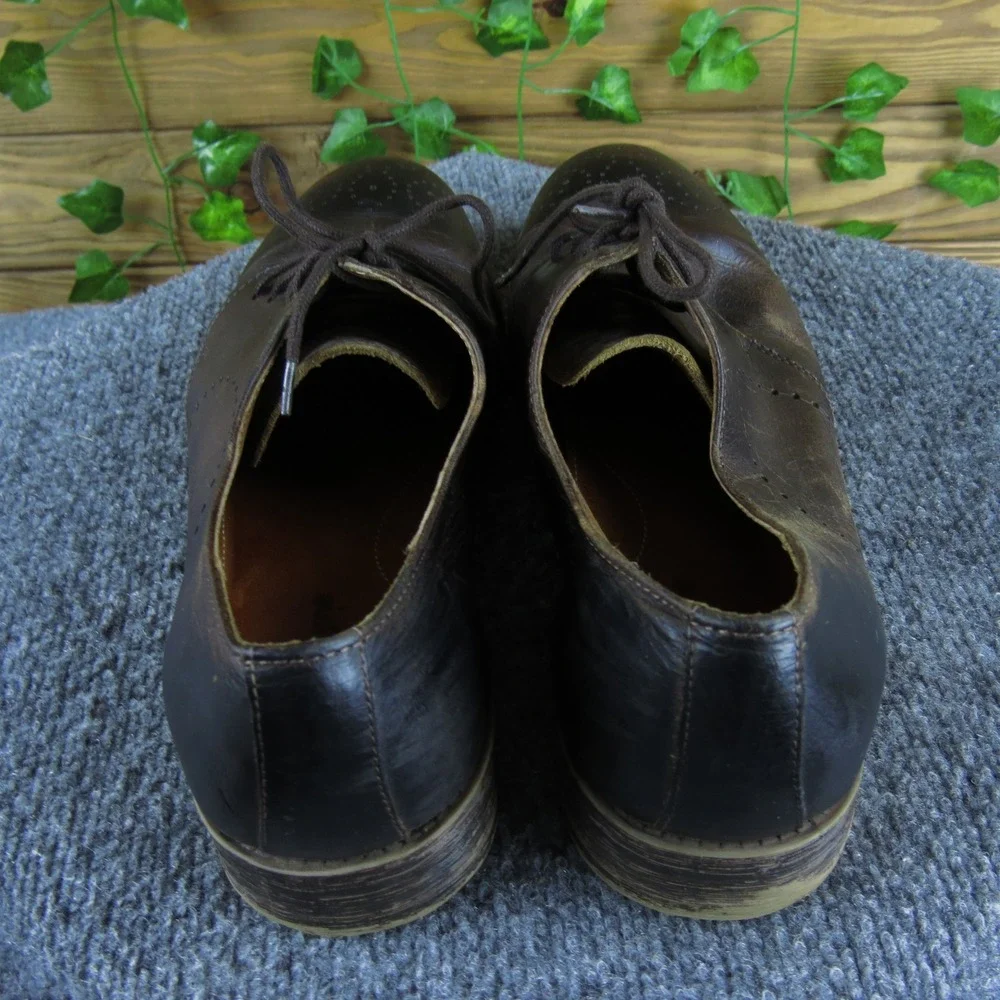 Robert Wayne Utah‎ Brown Leather Oxford Shoes Men 11D Dress Casual Lace-Up